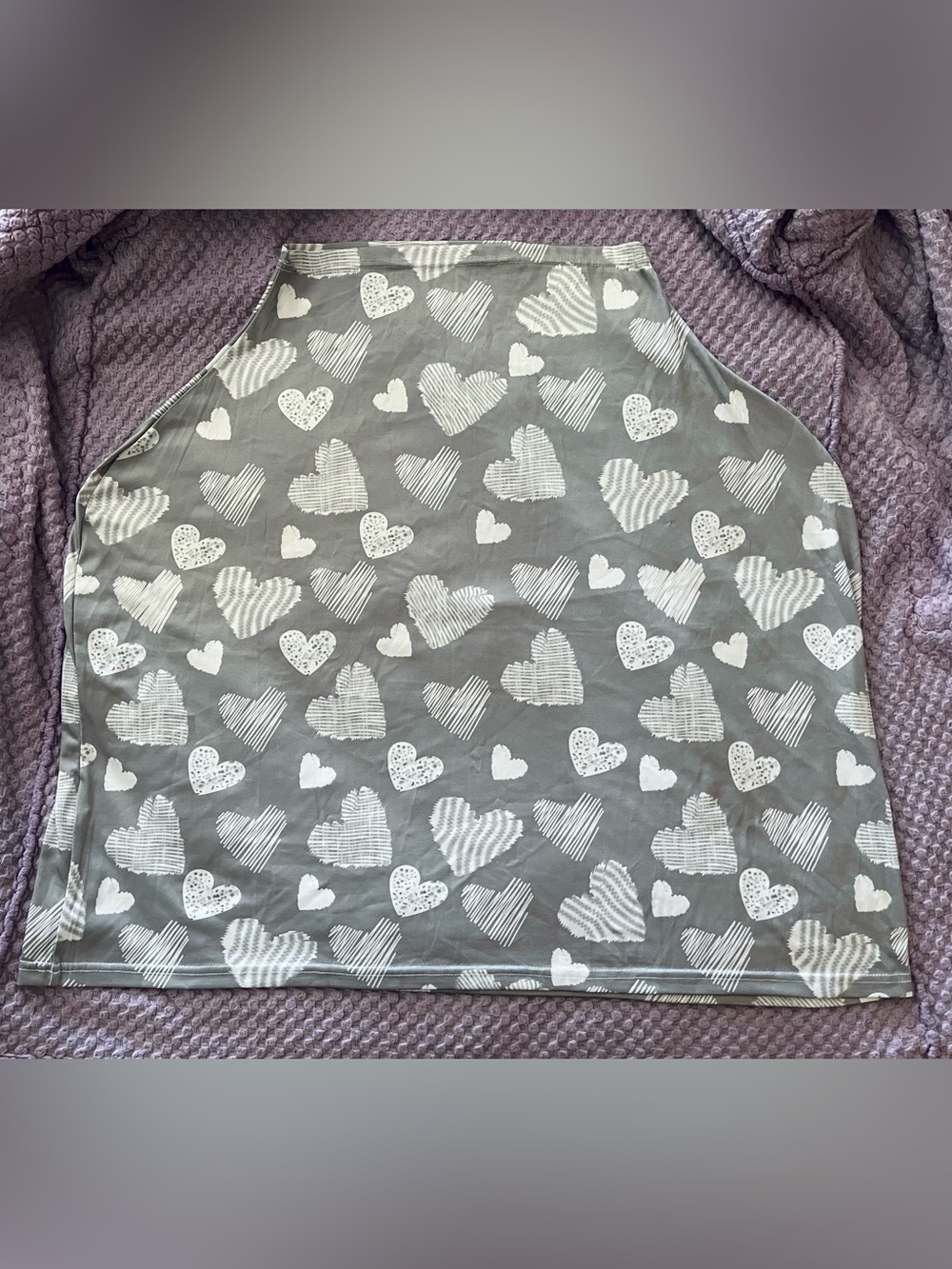 OOFOS Grey Heart Print Nursing Cover - Picture 2 of 5